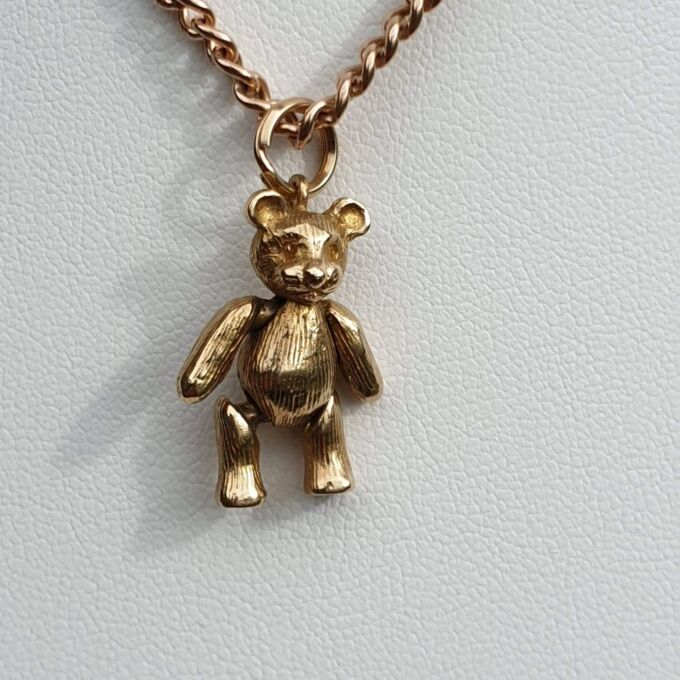 Articulated Teddy Bear Pendant In 9ct gold