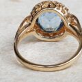Pretty Synthetic Blue Spinel Solitaire Ring in 9ct Gold, a UK O or a US 7 1/4.