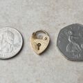 Small Engraved Heart Padlock in 9ct Gold