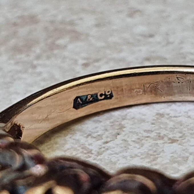 Synthetic Sapphire Gypsy Ring in 9ct Gold.