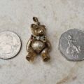 Heavy Articulated Teddy Bear with Dickie Bow in 9ct Gold