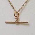 Simple T Bar Pendant in 9ct Rose Gold
