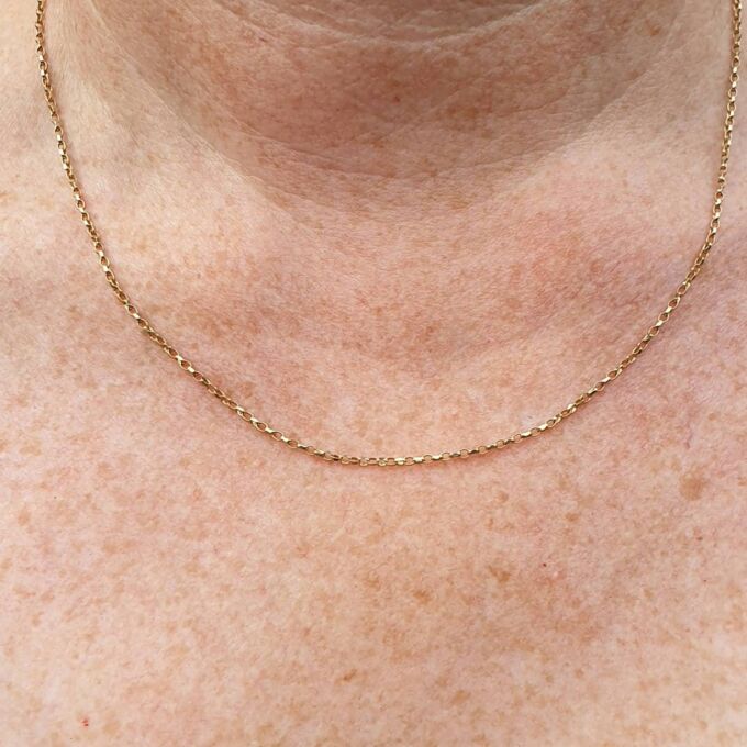 Fine Belcher Chain in 9ct Gold, 18 inch length