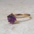 Amethyst Solitaire Ring in 9ct Gold.