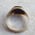 Squared Onyx Signet Ring in 9ct Gold, a UK J 1/2 or a US 5 1/4