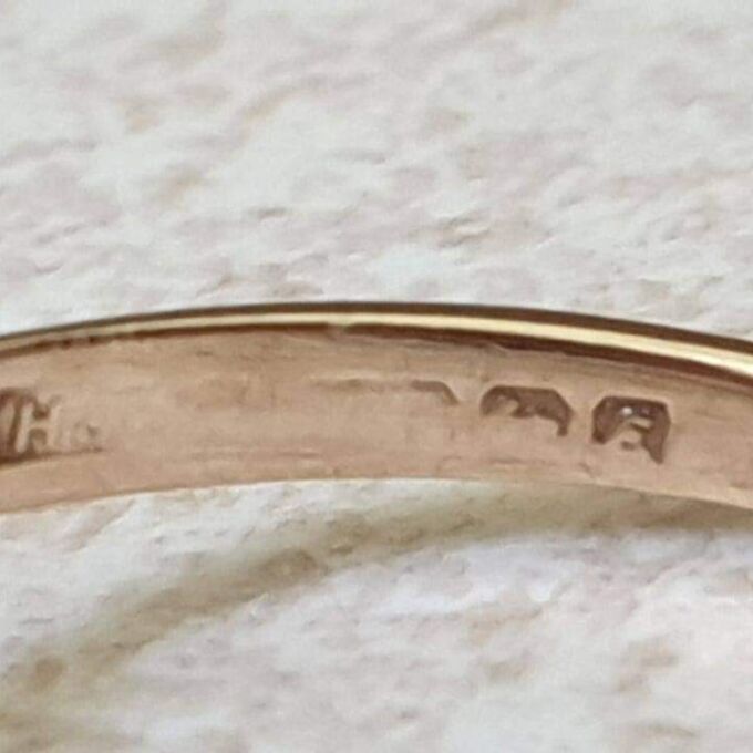 Fancy Set Garnet Solitaire Ring in 9ct Gold.