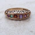 REGARD Acrostic Ring in 9ct Gold, a UK L 1/2 or a 6 1/4