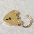 Front Engraved Fully Working Heart Padlock in 9ct Gold