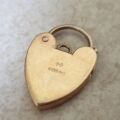 Ornate Heart Padlock Pendant in 9ct Gold