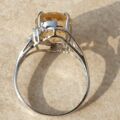 Big Fancy Citrine in 9ct White Gold.