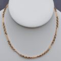 Fancy Link Chain with Dog Clip in 9ct Rose Gold