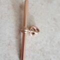 Large Albert or T Bar Fob in 9ct Rose Gold