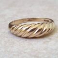 Graduating Dome Ring in 9ct gold, a UK L or a US 5 3/4