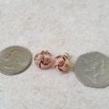 Knot Design Stud Earrings in 9ct Rose Gold