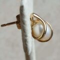 Pearl Caged Earrings in 9ct Gold