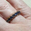 Reserved Cornflower Blue Sapphire Stacking Band,18ct Gold, a UK L 1/2 or a US 6.