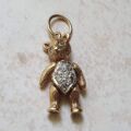 Small Gemset Vintage Teddy Bear in 9ct Gold