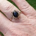 Onyx Cabochon Ring in 9ct Gold.