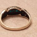 Vintage Turquoise Paste Ring in 9ct Gold,  a UK M – M 1/2 or a US 6 1/2.