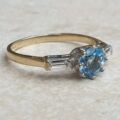 Topaz and Ring in 9ct Gold,  a UK O or a US 7 1/2