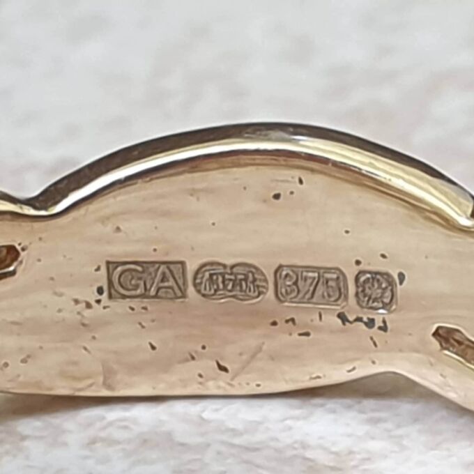 Chain Link Design Ring in 9ct Gold.