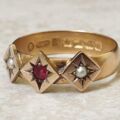 Antique Pearl and Paste Ring in 9ct and 22ct Gold.