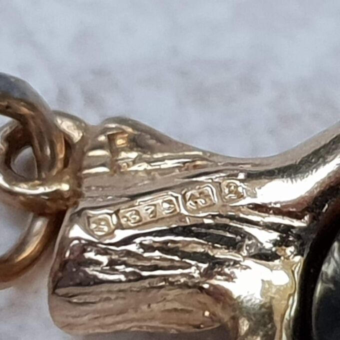 Terrific Tigers Eye Ball Claw Pendant in 9ct Gold