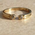 Diamond Set Torque Ring in 9ct Gold,  a UK M 1/2 or a US 6 3/4.