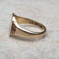 Diamond Set Sunray Signet Ring in 9ct Gold, a UK U 1/2 or a US 10 1/2