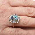 Reserved – Multistone Dress Ring in 9ct Gold,  a UK M 1/2 or a US 6 3/4.