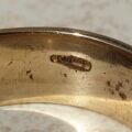 Abstract Pattern Band Ring in 9ct Gold,  a UK T 1/2 or a US 10 1/4.