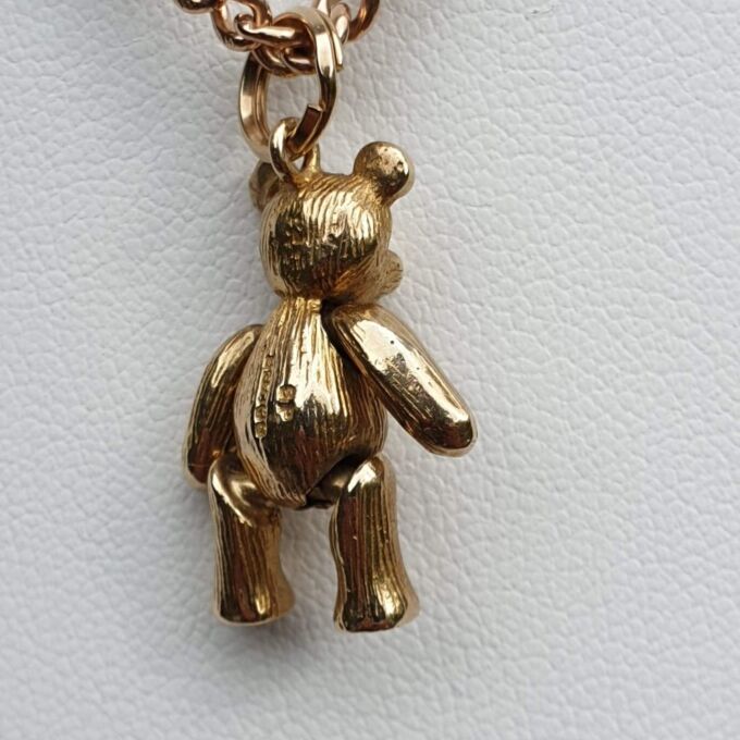 Articulated Teddy Bear Pendant In 9ct gold