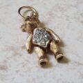 Small Gemset Vintage Teddy Bear in 9ct Gold