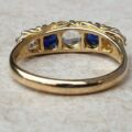Blue and White Spinel Ring in 9ct Gold,  a UK P 1/2 or a US 8