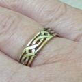 Celtic Knot White Gold Band Ring in 9ct,  a UK M 1/2 or a US 6 3/4.