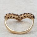 Gorgeous Garnet Chevron Wishbone Ring in 9ct Gold, a UK L 1/2 or a US 6 1/4.