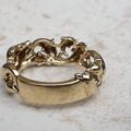 Dolphin Band Ring in 9ct Gold, a UK N 1/2 or a US 7 1/4