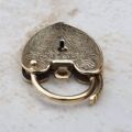 Engraved Heart Padlock in 9ct Yellow Gold