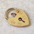 Small Plain Heart Padlock in 9ct Gold