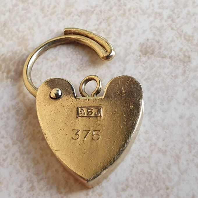 Small Engraved Working Padlock in 9ct Gold