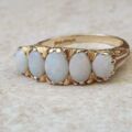 Graduating Five Stone Opal Ring in 9ct Gold, a UK O or a US 7 1/4