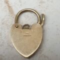 Ornate Engraved Heart Padlock in 9ct Gold