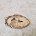 Engraved Heart Padlock in 9ct Gold