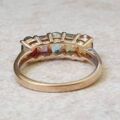 Reserved – Rainbow Multi Stone Ring in 9ct Gold, a UK M 1/2 or a US 6 1/2