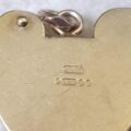 Engraved Fully Working Padlock in 9ct Gold