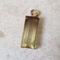 Bi Coloured Quartz Pendant in 9ct Gold