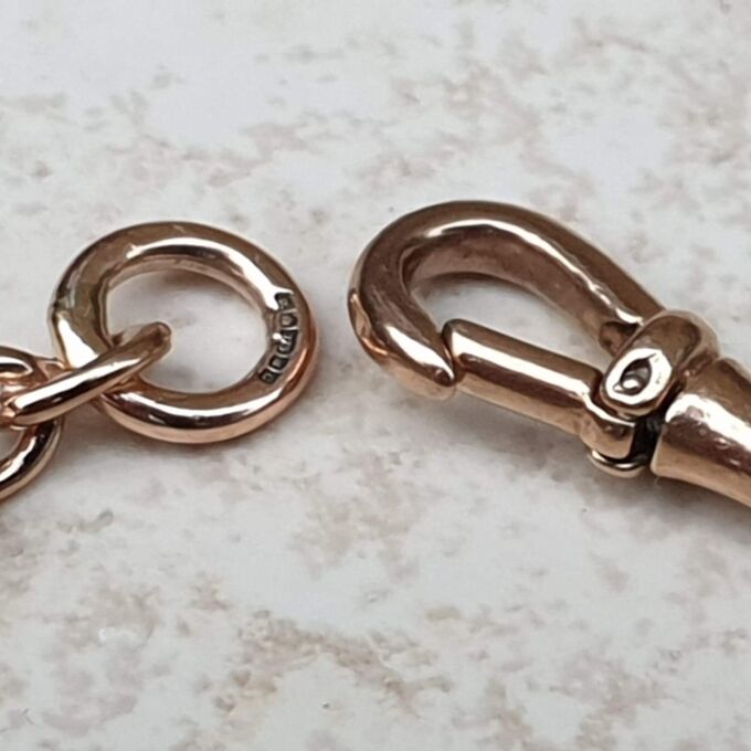 Fancy Twisted Link Bracelet in 9ct Rose Gold