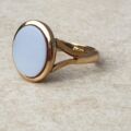 Sardonyx Solitaire Ring in 9ct Gold,  a UK P or a US 7 3/4.