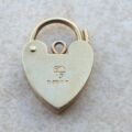 Small Engraved Heart Padlock in 9ct Gold