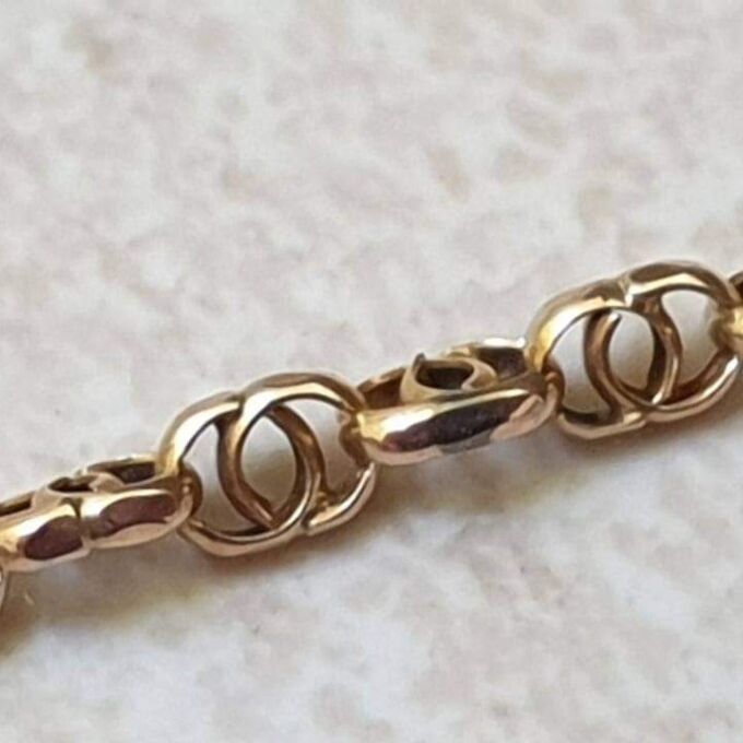 Antique Chain Necklace in 9ct gold, 18 inches.